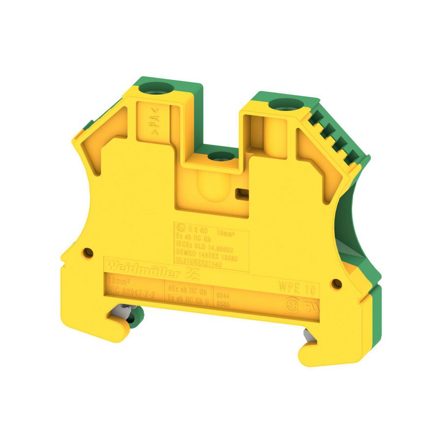 Rijgklem 10mm² aarde schroef