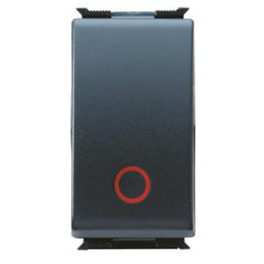 DRUKKNOP 1P 250 Vac-NC 16 A-ALGEMEEN-SYMBOOL: 0-1 MODULE-PLA