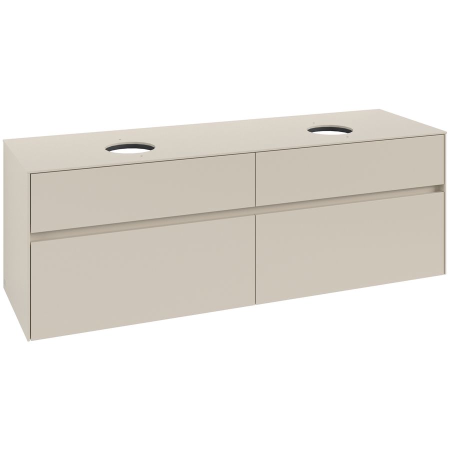 Wastafelonderkast Collaro 1600x548x500mm Cashmere Grey C052B0VN