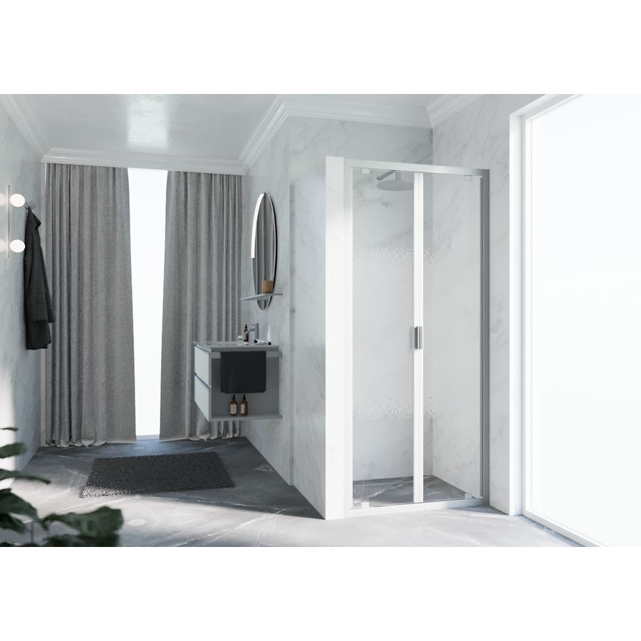 Draaideur 2-delig LUNB 1020-1080x1950mm zlvr mat lunes2.0