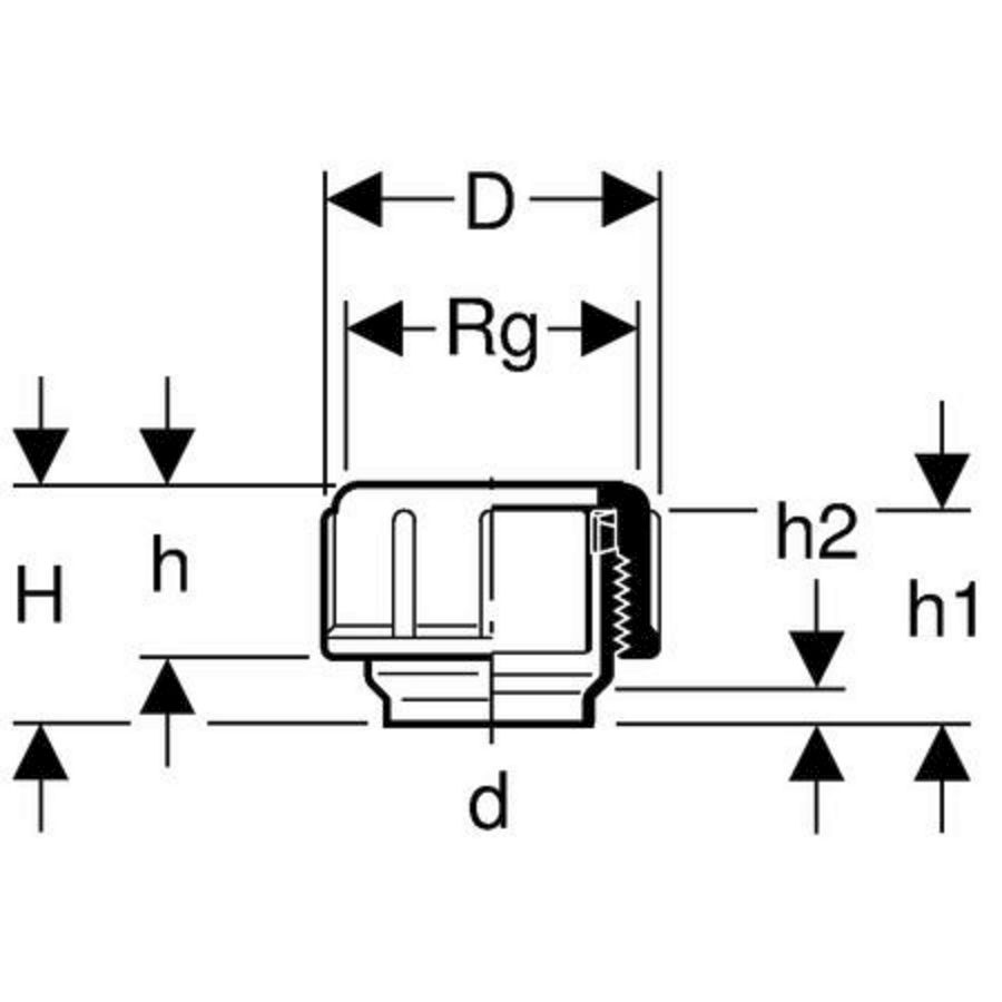 Polyethyleen (PE) schroefkoppeling 110mm