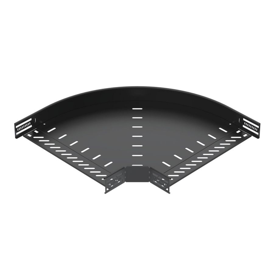 90gr. bend cable tray horizontal 60x400 Staal PES135-Polyest