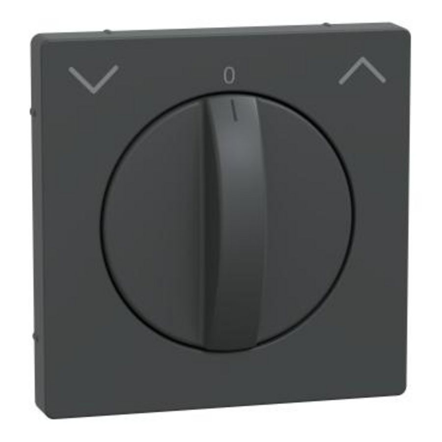 Centraalplaat draai-jaloezieschakelaar Antraciet Systeem D