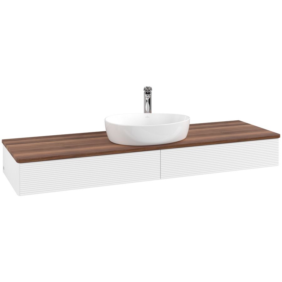 Wastafelonderkast Antao 1600x190x500mm White Matt Lacquer L14152MT