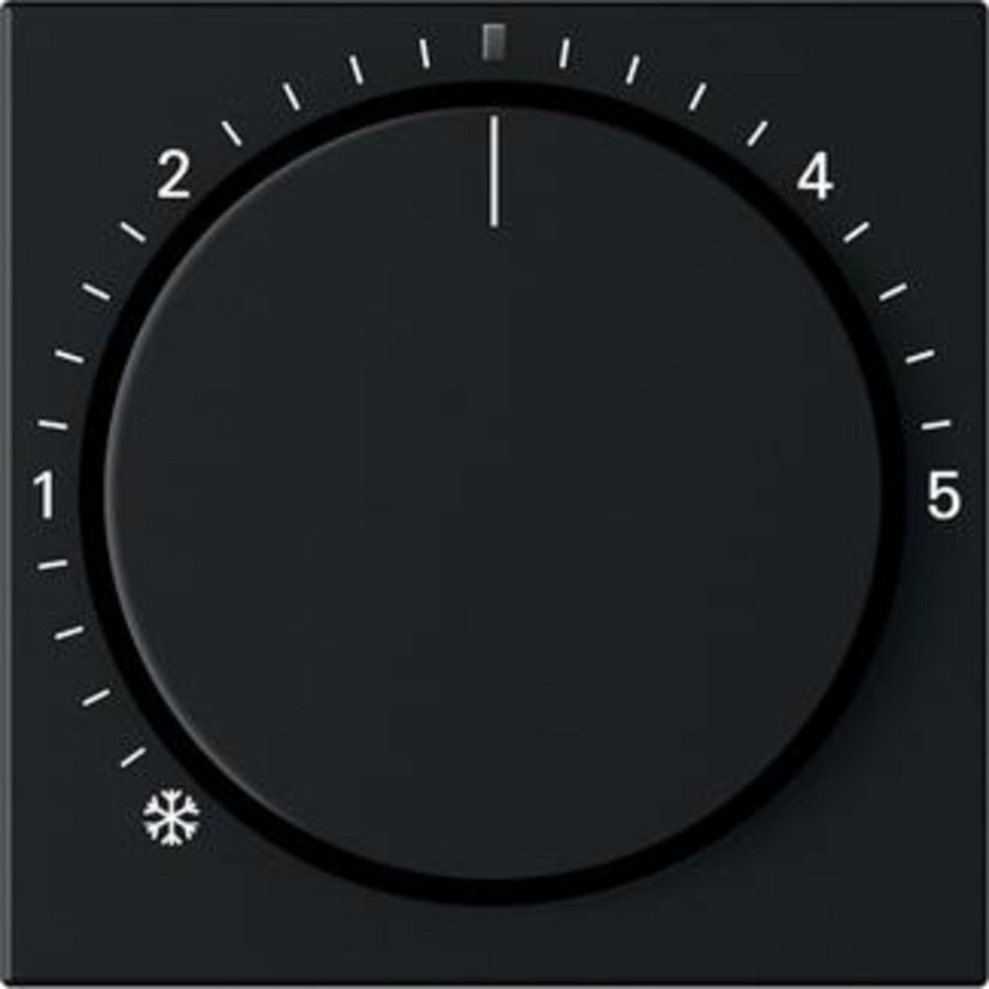 Afdekking ruimtetemperatuurregelaar ctrl.l. System 55 zwart m