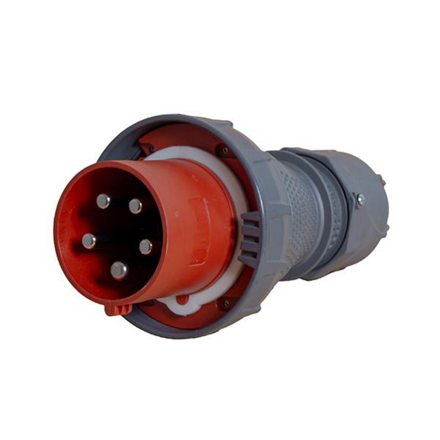 CEE-contactstop stekker 5-polig 125A IP67 rood