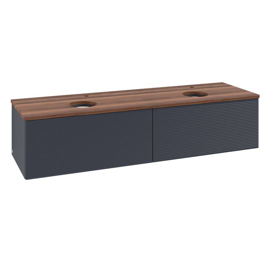 Wastafelonderkast Antao 1600x360x500mm Mid.Blue Matt Lacquer L39152HG