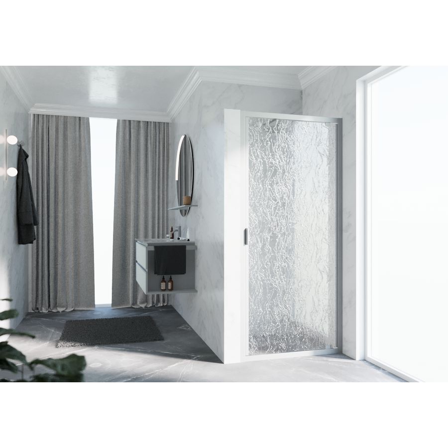 Draaideur LUNG 600-660x1950mm zilver mat aqua