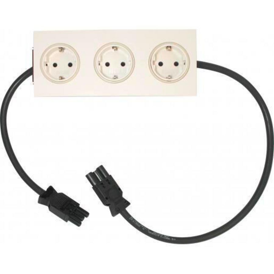 Wandcontactdoos SIGNA IN 3-v 9010 900x180x71 polycarbonaat
