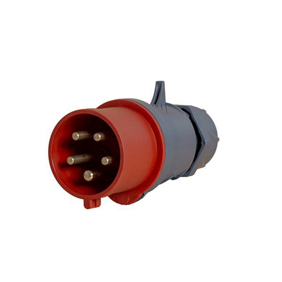 CEE-contactstop stekker 5-polig 32A IP44 rood