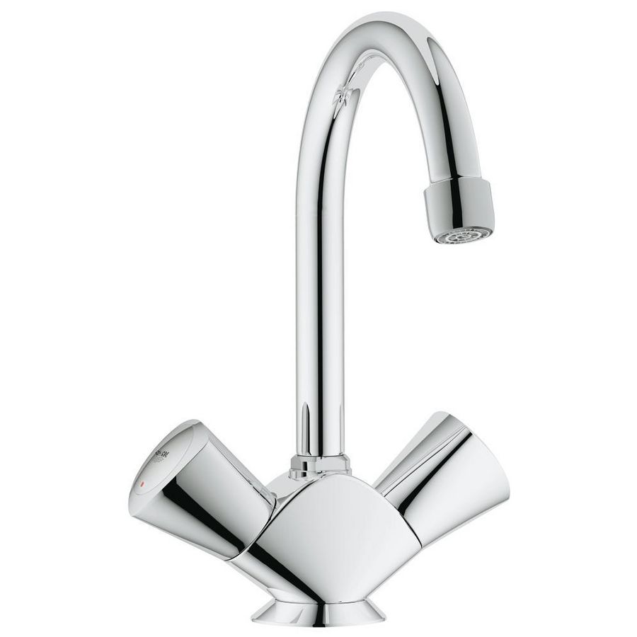 Costa-s wastafelkraan chroom draaibare uitloop 137mm incl. waste