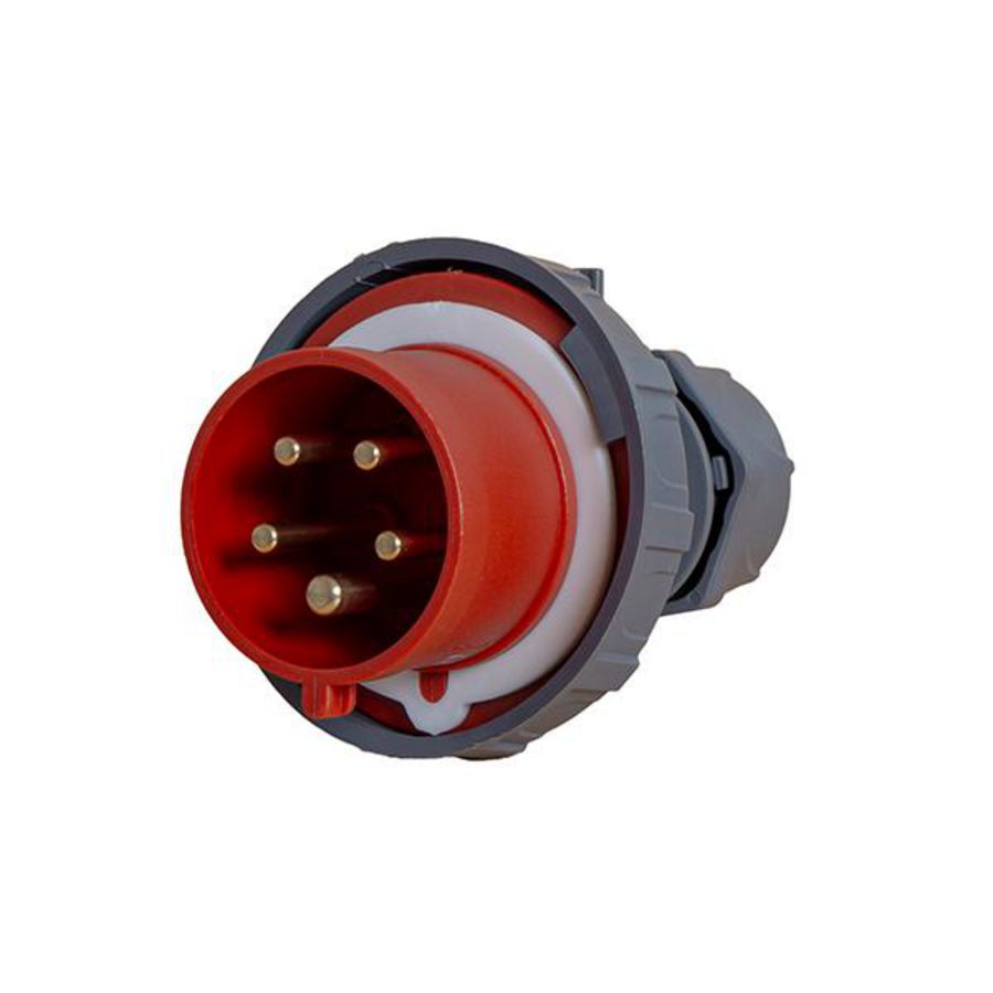 CEE-contactstop stekker 5-polig 32A IP67 rood