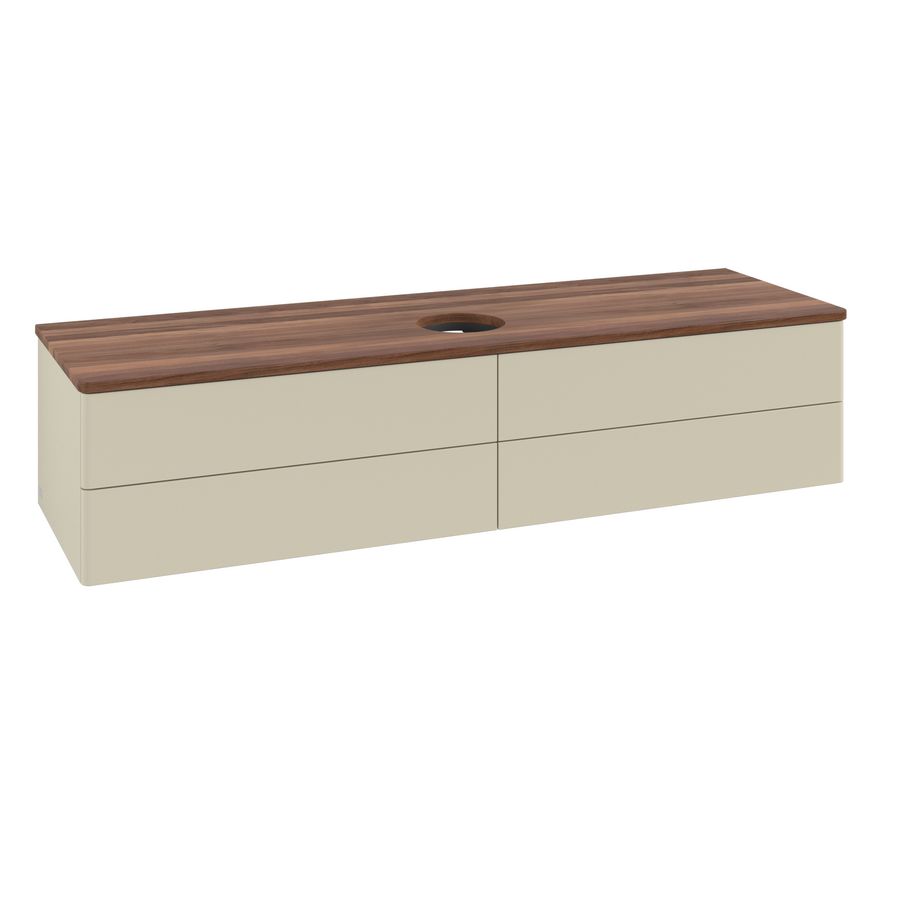 Wastafelonderkast Antao 1600x360x500mm S.Grey Matt Lacquer K25012HJ