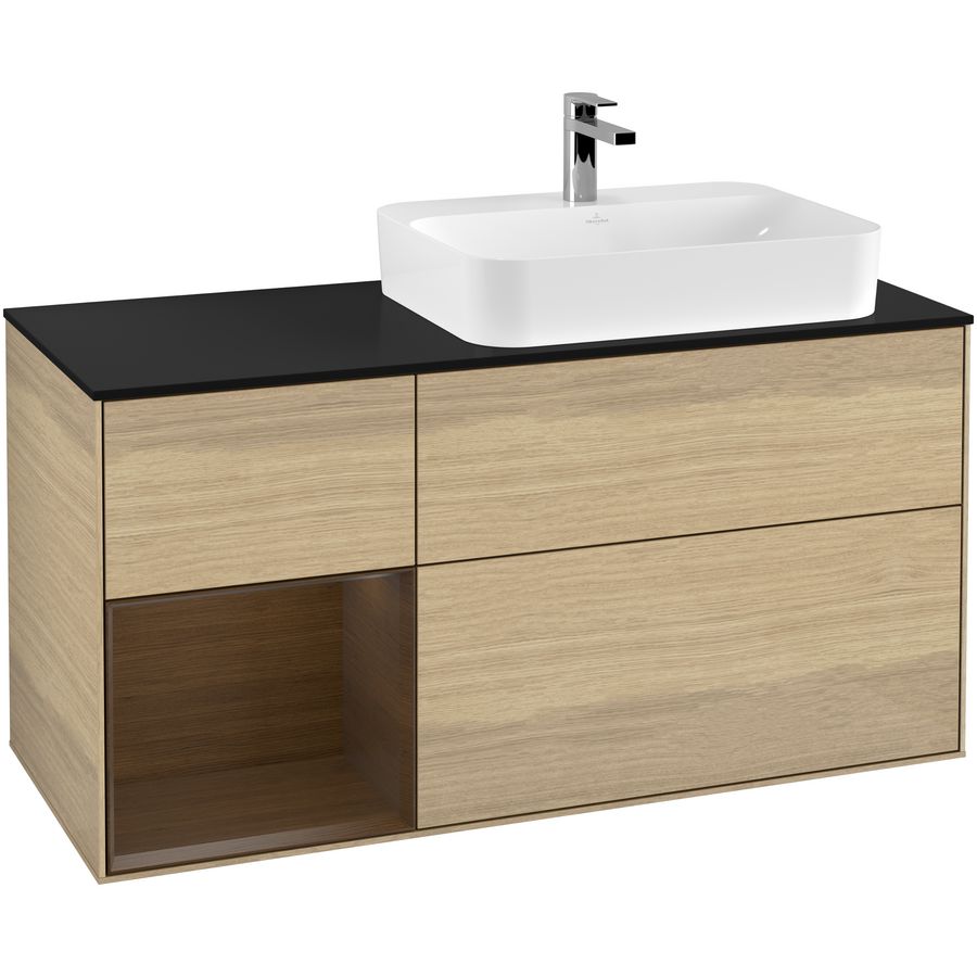Wastafelonderkast Finion 1200x603x501mm Oak Veneer F392GNPC