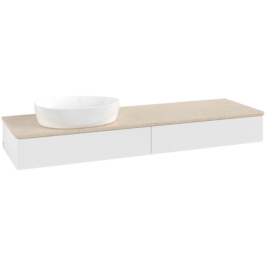 Wastafelonderkast Antao 1600x190x500mm White Matt Lacquer L15013MT