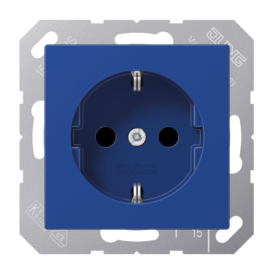 Wandcontactdoos blauw slagvast R/A A500