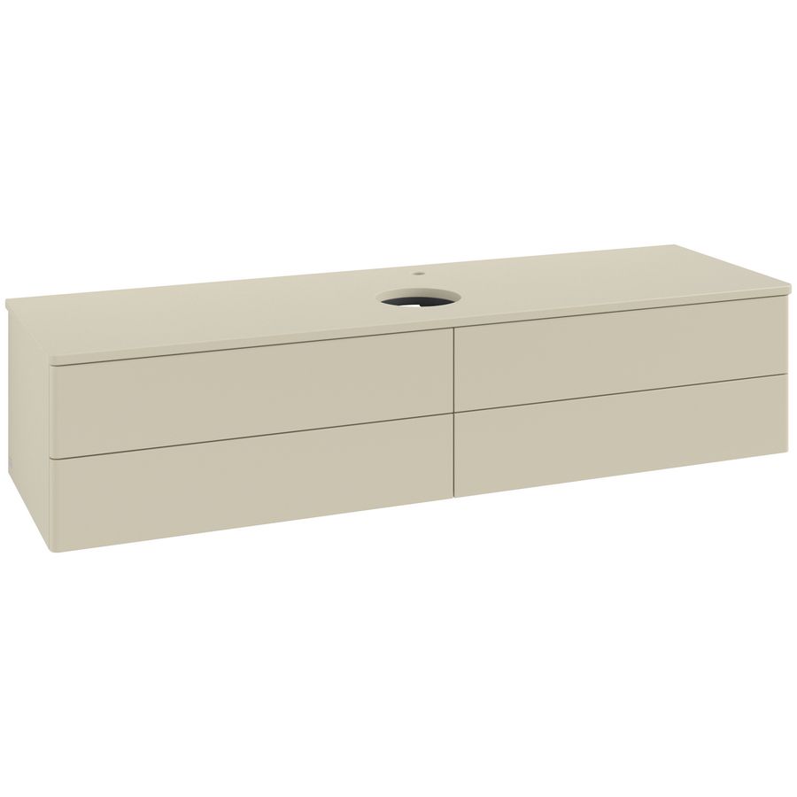 Wastafelonderkast Antao 1600x360x500mm S.Grey Matt Lacquer K25050HJ