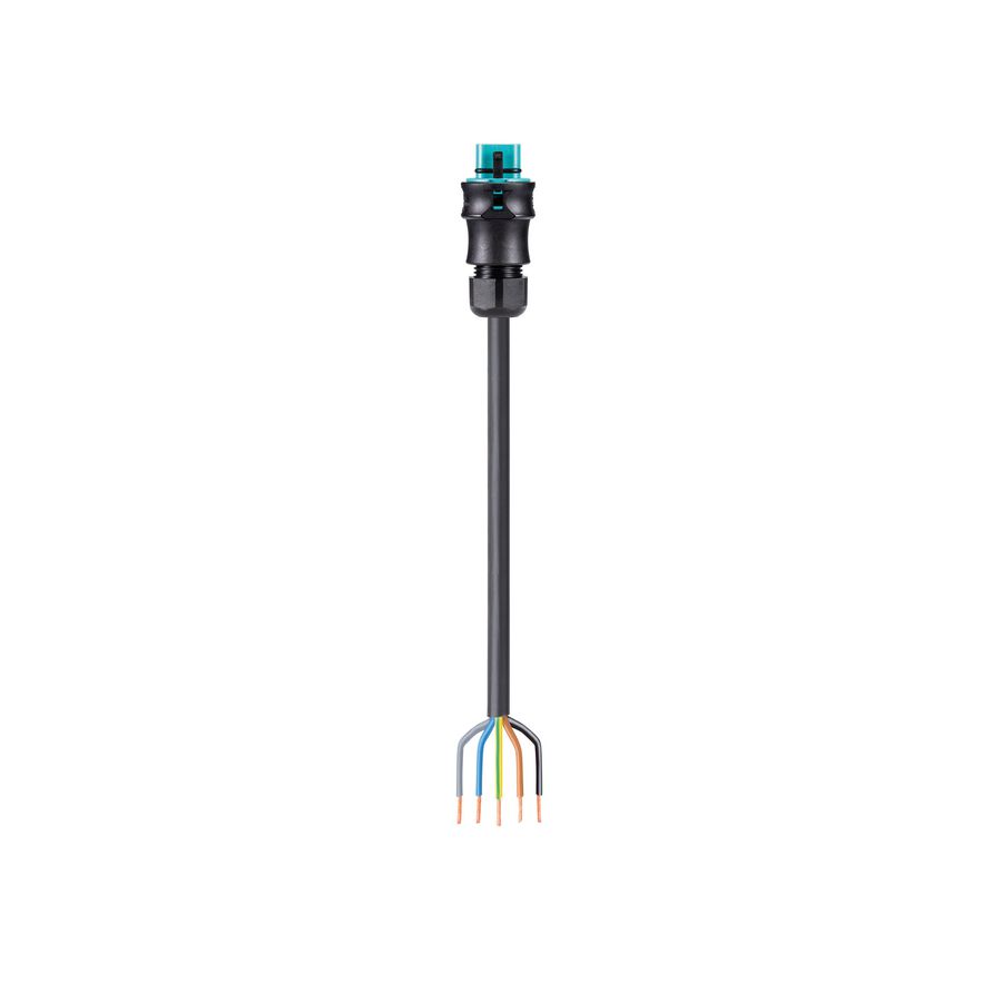 Aansluitsnoer RST20I5 male 1,5mm² 100cm B2CA turquoise VVE=30