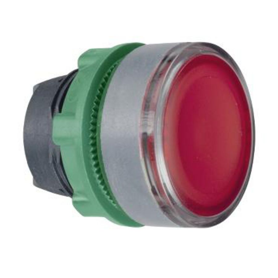 red flush illum pushbutton head for integRALLED cp grey