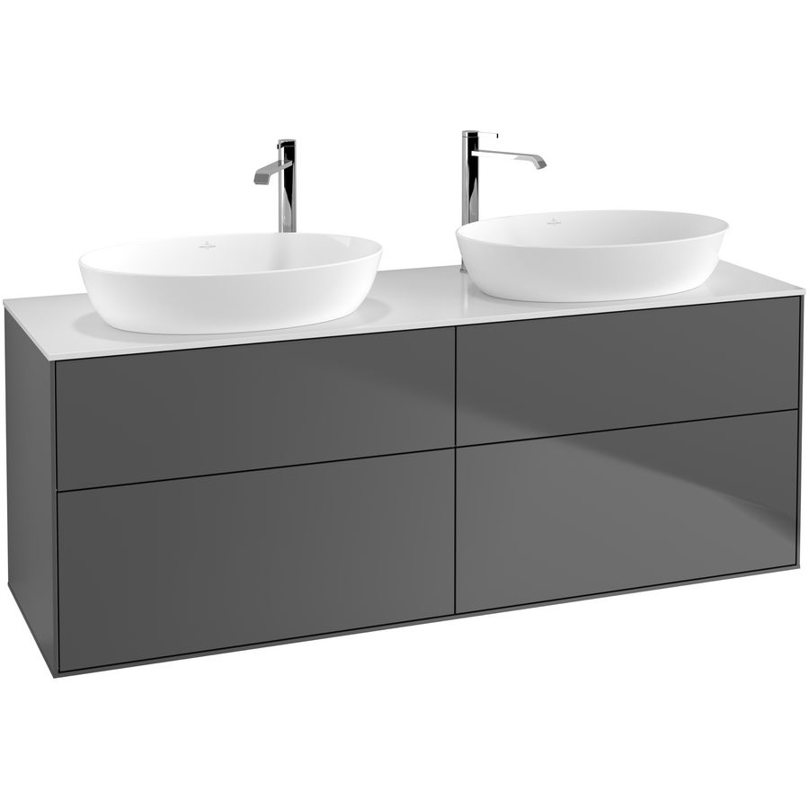 Wastafelonderkast Finion 1600x603x501mm Antr. Matt Lacquer F96100GK