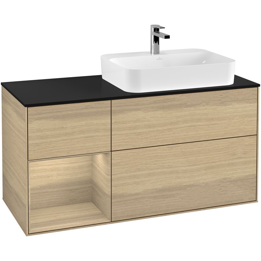 Wastafelonderkast Finion 1200x603x501mm Oak Veneer F392PCPC
