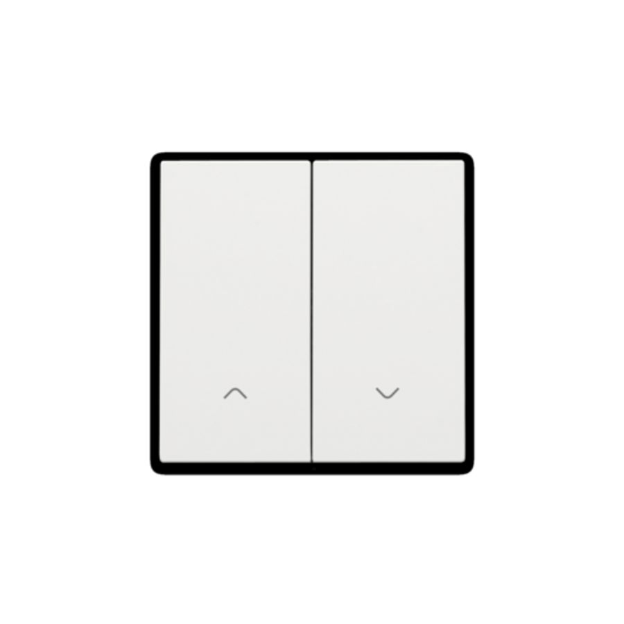 Afwerkingsset dubbele elektr. rolluikschakelaar white coat