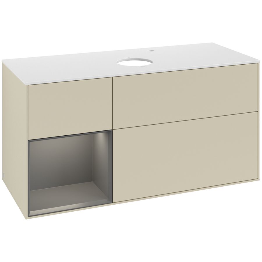 Wastafelonderkast Finion 1200x603x501mm S.Grey Matt Lacquer G941GKHJ
