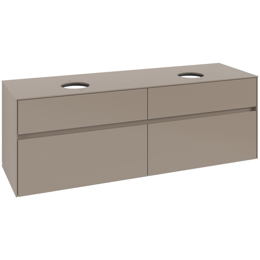 Wastafelonderkast Collaro 1600x548x500mm Taupe C05200VM