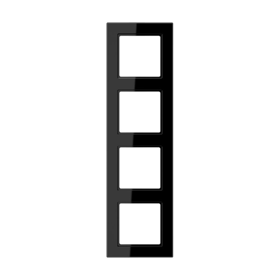 Afdekraam 4-voudig zwart A-creation