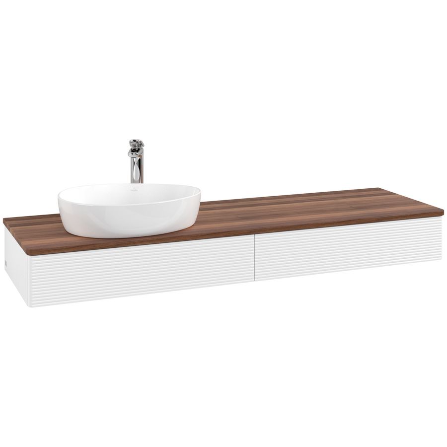 Wastafelonderkast Antao 1600x190x500mm White Matt Lacquer L15152MT