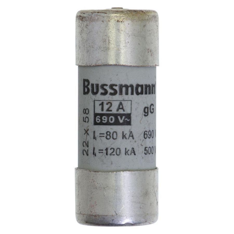 Zekering laagspanning 12A AC 690V 22x58 gL/gG met sl VVE=10