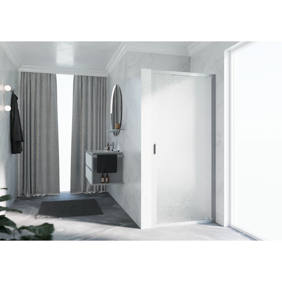 Draaideur LUNES G 660-720x1950mm glas niva profiel zilver mat