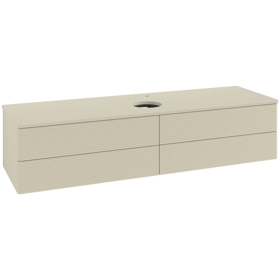 Wastafelonderkast Antao 1600x360x500mm S.Grey Matt Lacquer K25150HJ