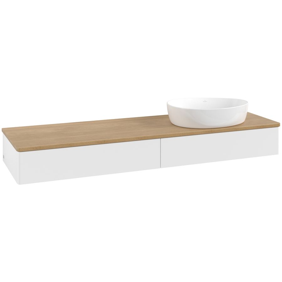 Wastafelonderkast Antao 1600x190x500mm White Matt Lacquer L16011MT