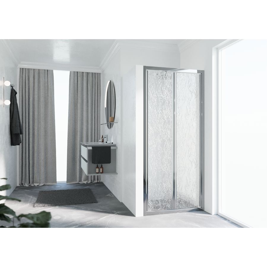 Vouwdeur LUNS 660-720x1950mm chroom aqua