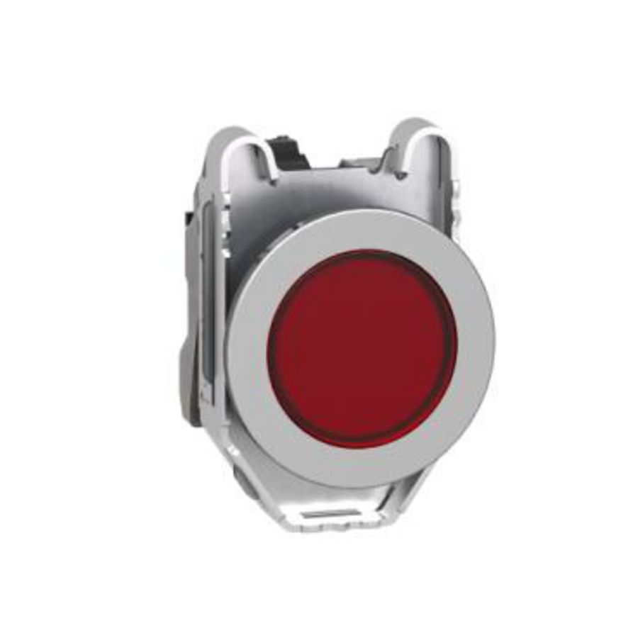 Verzonken signaallamp compleet Metaal Incl. led 230V AC Rood