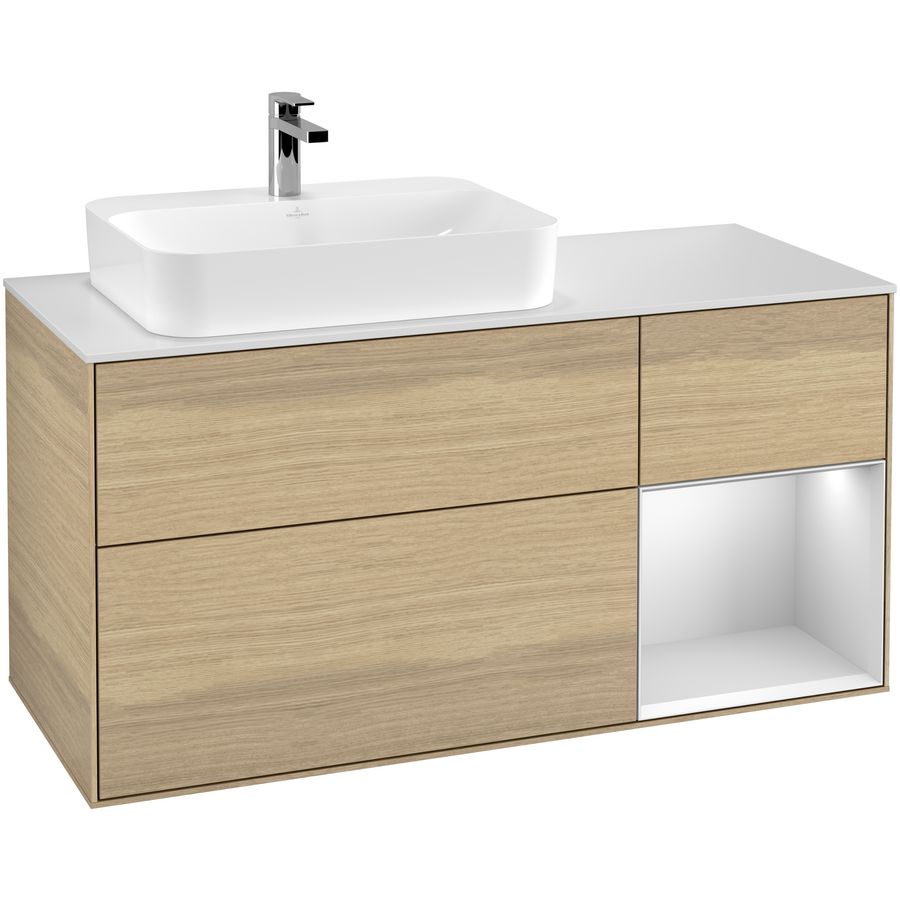 Wastafelonderkast Finion 1200x603x501mm Oak Veneer F401MTPC