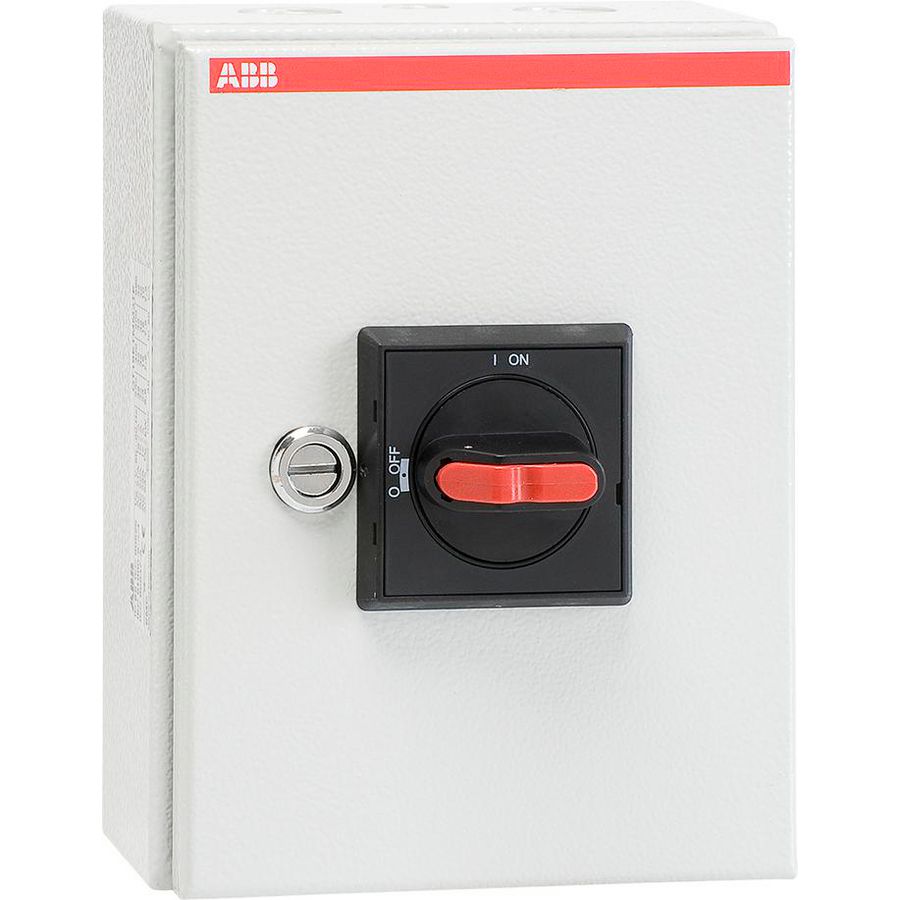 Schakelaar in kast 16A IP 65 3P zwarte knop