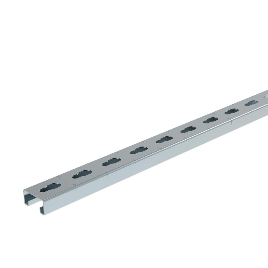 Lengte a 3m. Profiel R41x21x1,5 geperforeerd Sdz