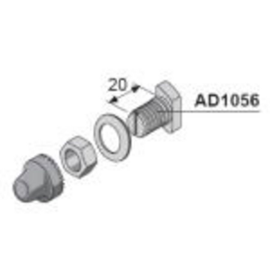 Hamerkopbout M8x20mm ArTu M,K 12 stuks