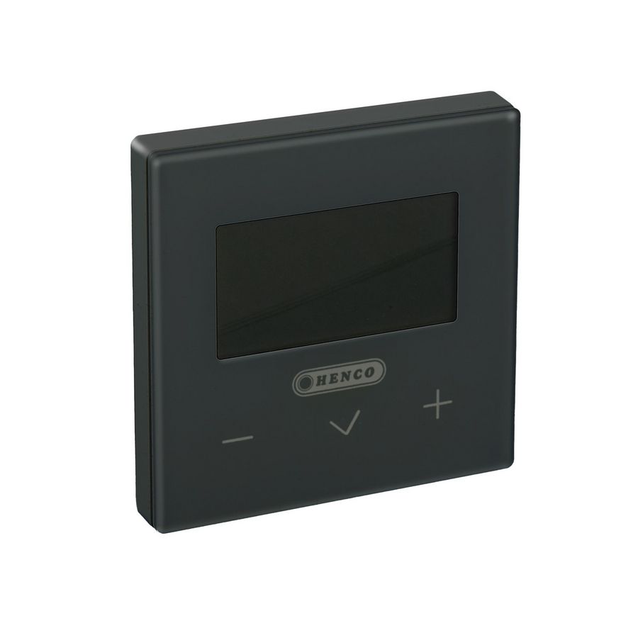 Digitale thermostaat HencoLogic verwarmen/koelen, bekabeld, zwart