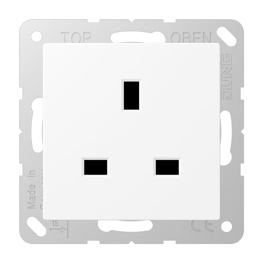 Wandcontactdoos British Standard 13A A500 matwit