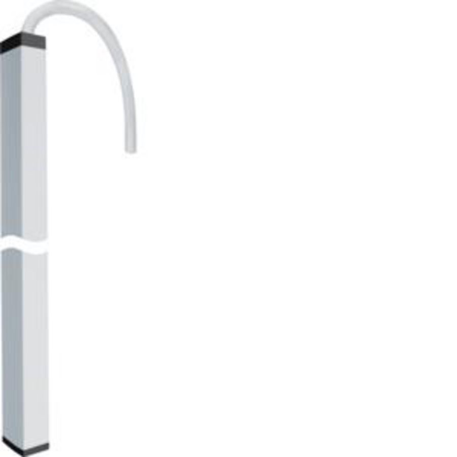 DAF, flexzuil dubbel, ecoline 80 mm, met slang 2 m, l=2 m, verkeerswit Hager