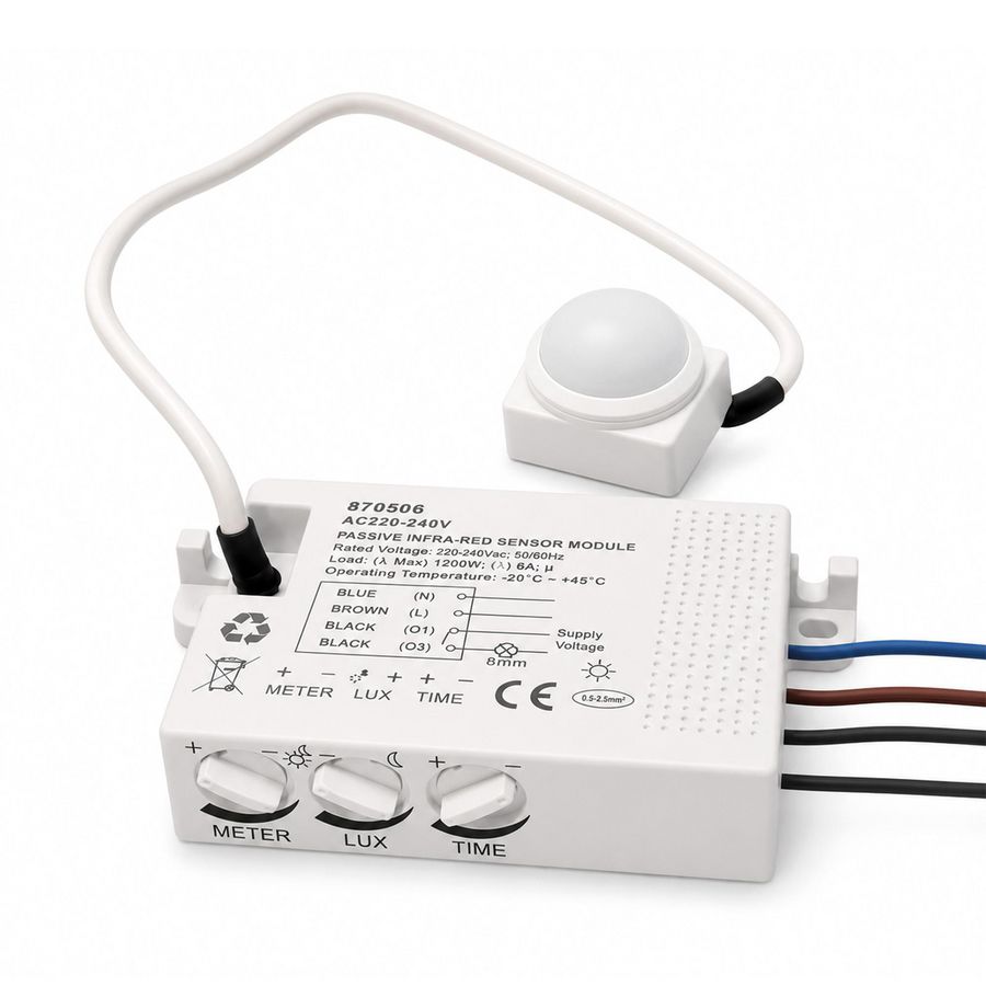 Bewegingsmelder inb. universeel 42Vac 1000W 360°  Ø=6M