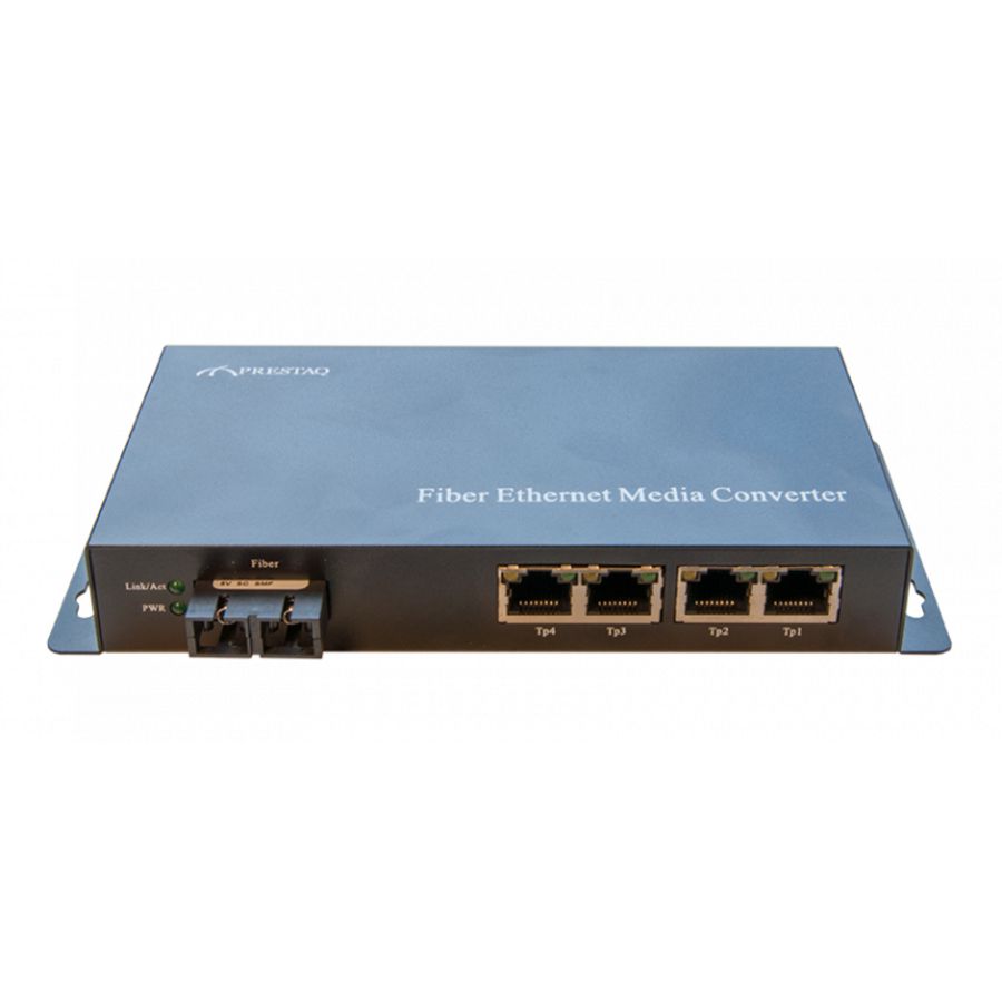 Media converter SM SC - Switch 10/100 4xRJ45