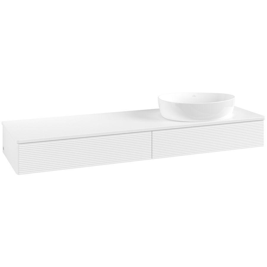 Wastafelonderkast Antao 1600x190x500mm White Matt Lacquer L16110MT