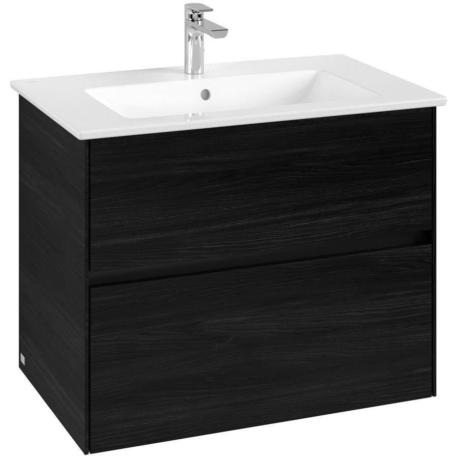 Wastafelonderkast Collaro 761x610x480mm Black Oak C144B0AB