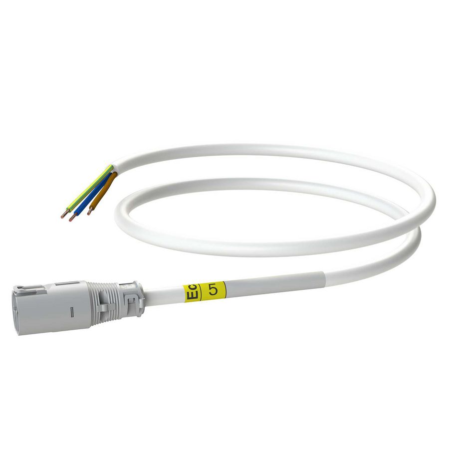 Patchkabel Male-open 5m 3G1,5 wit Eca VVE=20