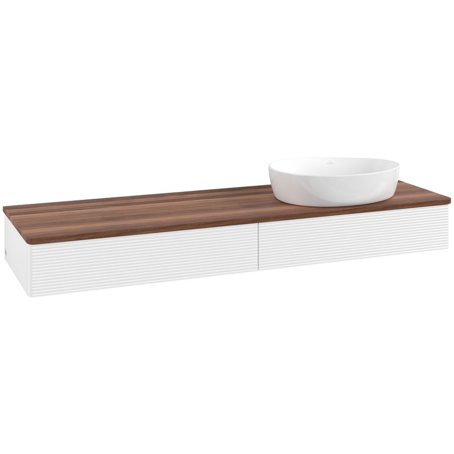 Wastafelonderkast Antao 1600x190x500mm White Matt Lacquer L16112MT