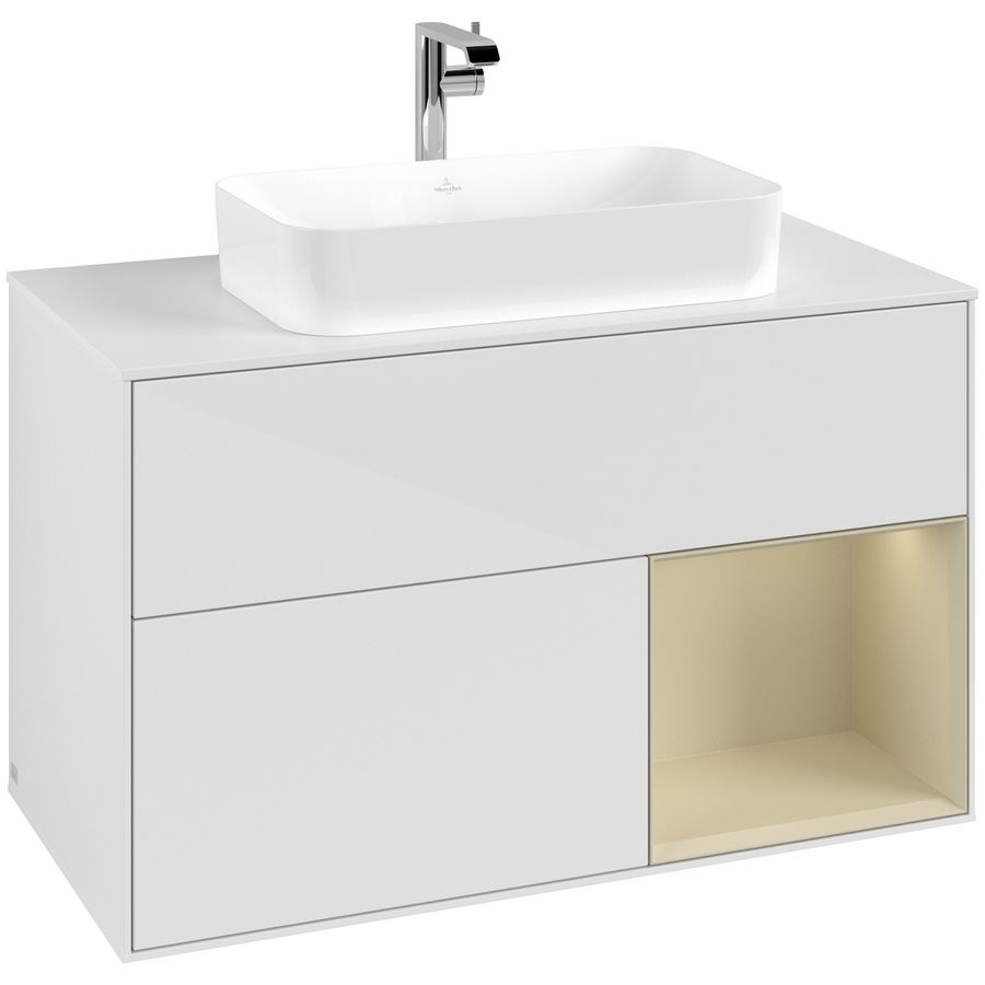 Wastafelonderkast Finion 1000x603x501mm G.White.L G251HJGF
